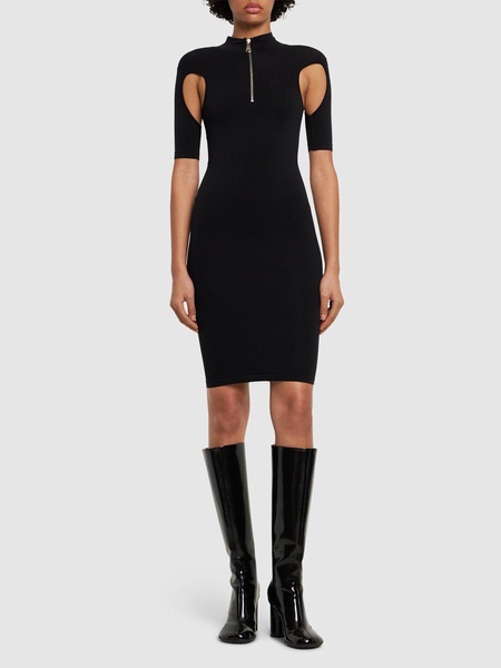 Sculpting jersey mini dress