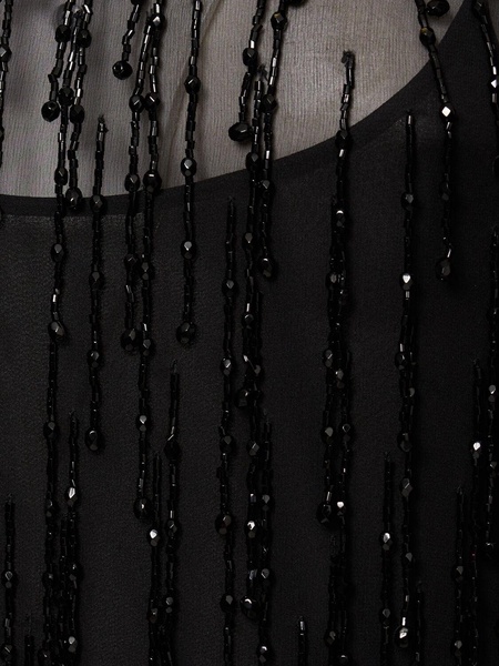 Beaded georgette midi dress