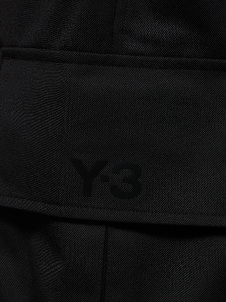 Refined wool blend cargo pants