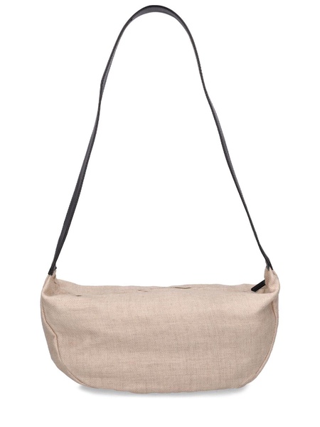 LVR Exclusive Small linen Crescent bag