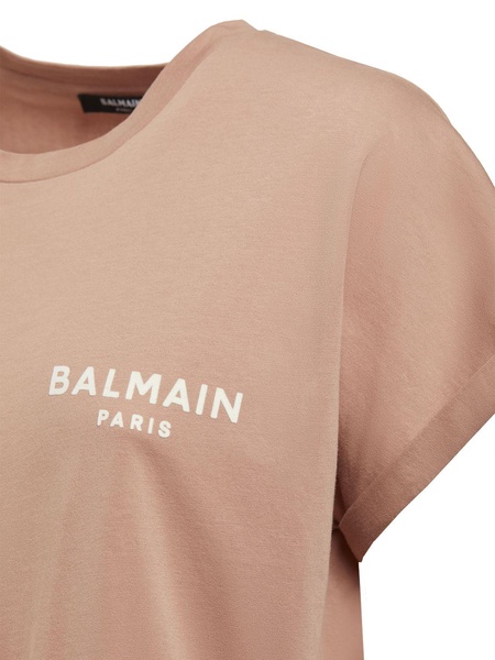 Flocked logo cotton jersey t-shirt