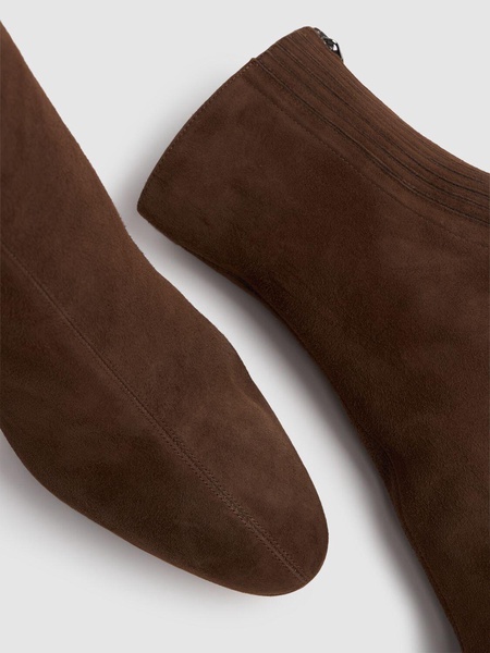 120mm Saint Honore suede plateau booties