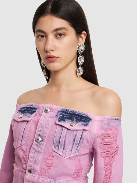 Crystal hearts earrings