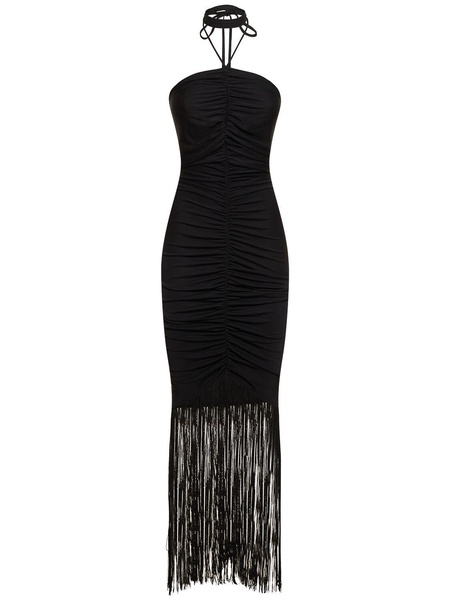 Rosalia draped jersey midi dress