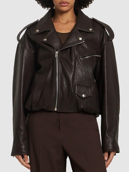 Lisio leather biker jacket