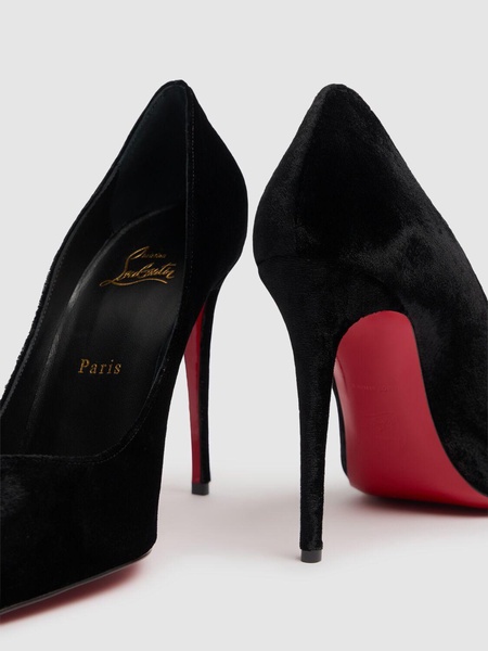 100mm Kate Max glittered velvet pumps