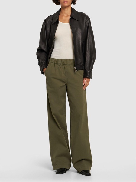 Koa stretch cotton straight pants