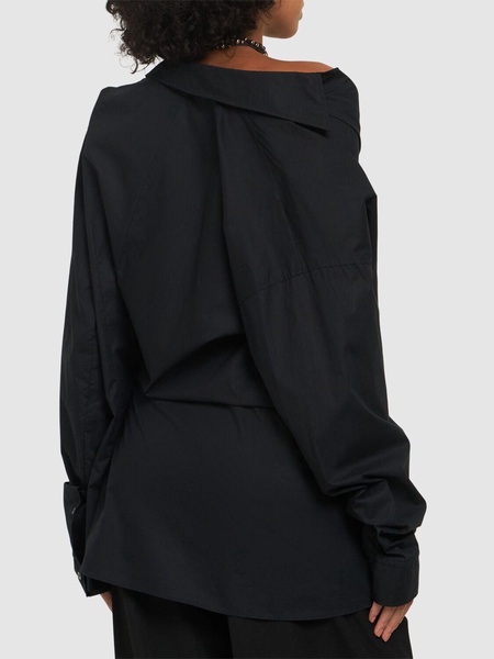 Julia cotton poplin drop shoulder shirt