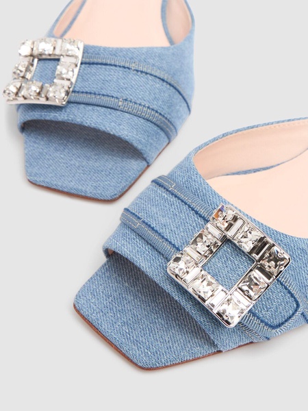 45mm Bikviv denim sandal mules