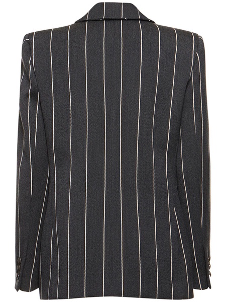 Pinstripe light wool tailored jacket