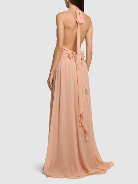 Draped georgette dress