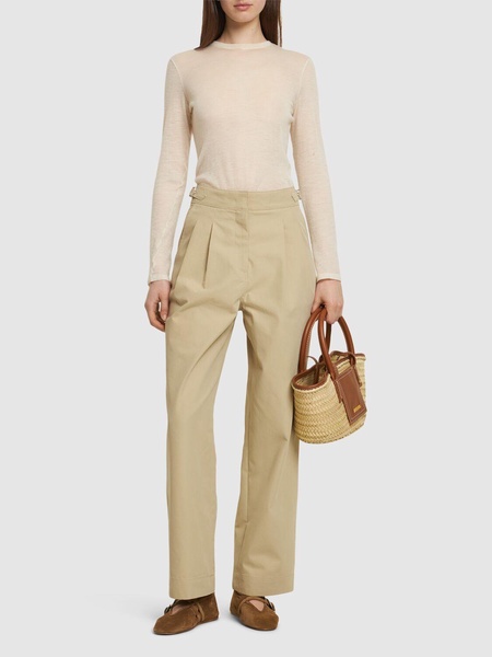 Double pleated pants