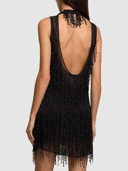 Beaded georgette midi dress
