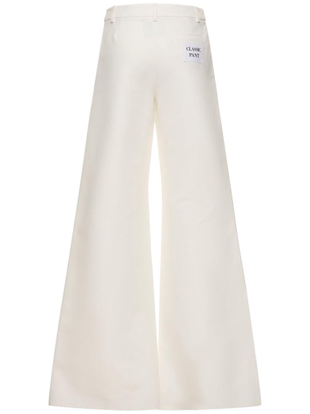 Cotton duchesse wide pants