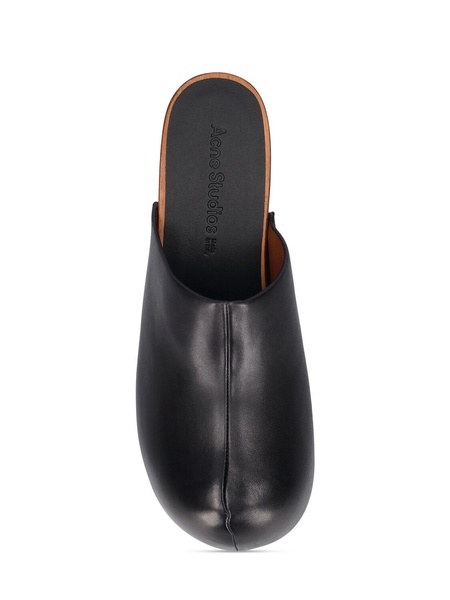 70mm Barlo leather clogs