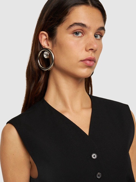Hoop crystal earrings