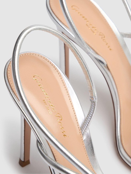 105mm Metallic leather sandals