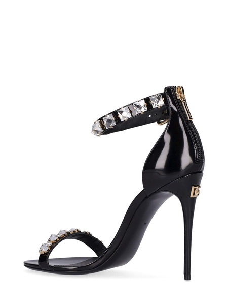 105mm Embellished patent leather sandals