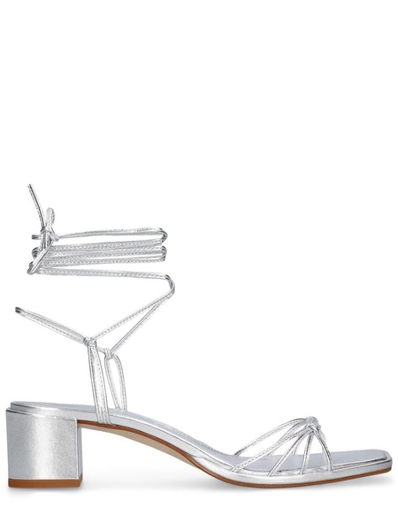 55mm Serafina metallic leather sandals