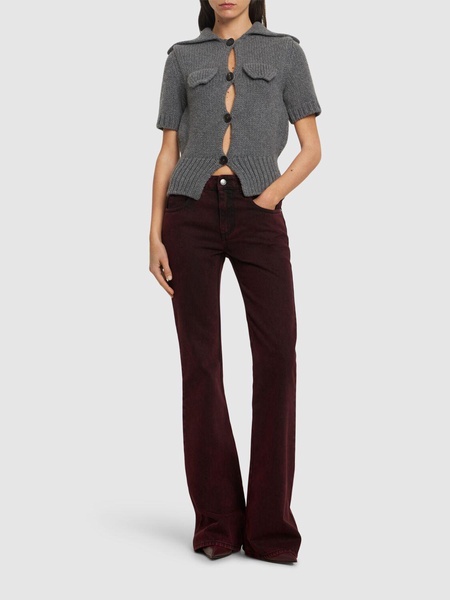 Denim flared pants