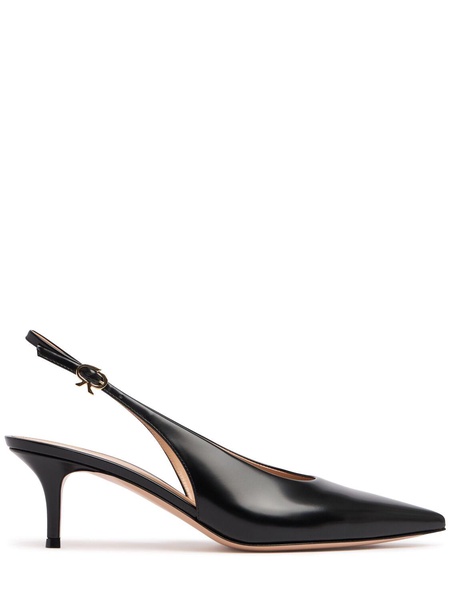 55mm Robbie leather slingbacks
