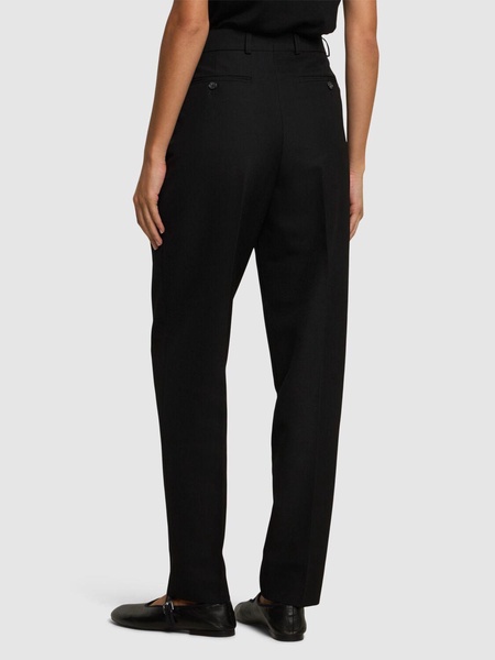Low-waist tailored wool blend pants