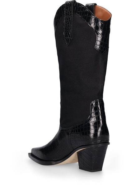 60mm Rosario croc embossed boots