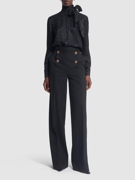 Barocco silk blend jacquard shirt