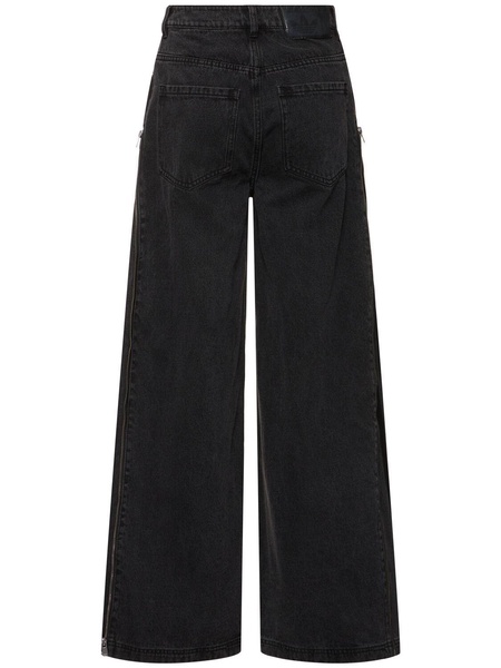 Denim wide pants