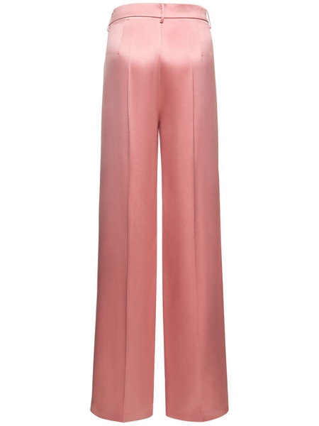 Silk satin straight pants