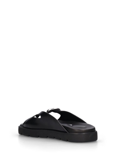 20mm Dome leather flatform sandals