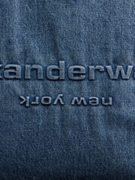 Punch denim tote bag