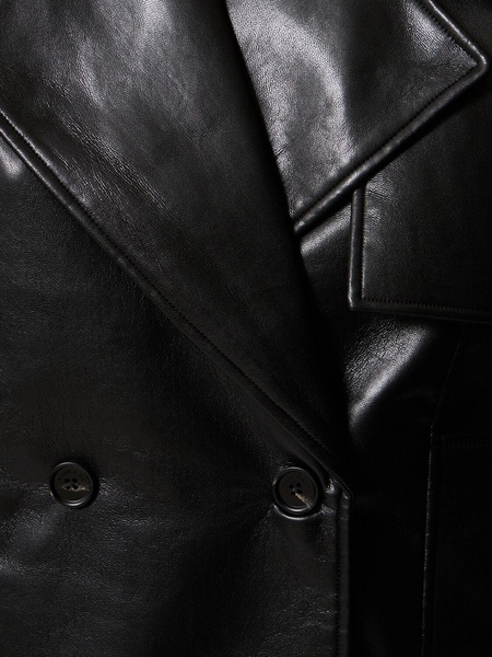 Simone leather blend biker jacket
