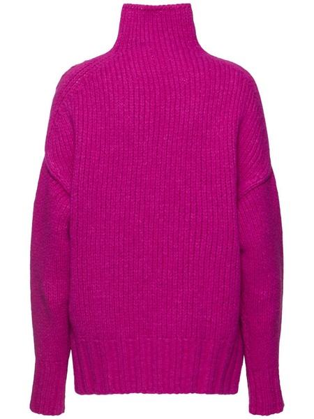 High neck knit sweater