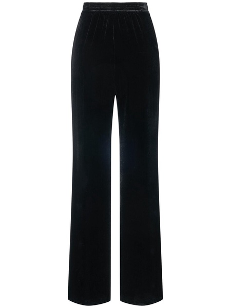 Velvet straight pants