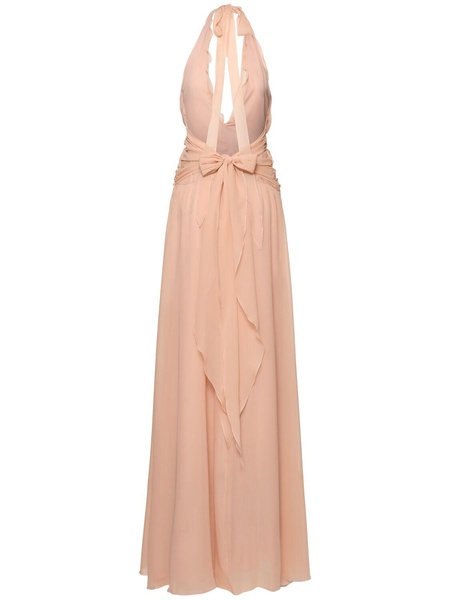 Draped georgette dress