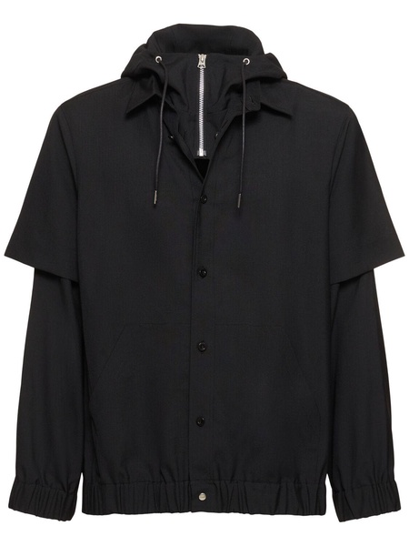 Suiting wool blend hoodie