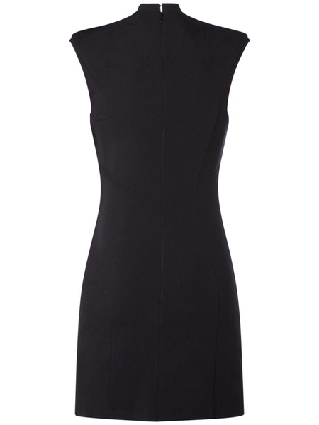 Sleeveless v neck jersey mini dress