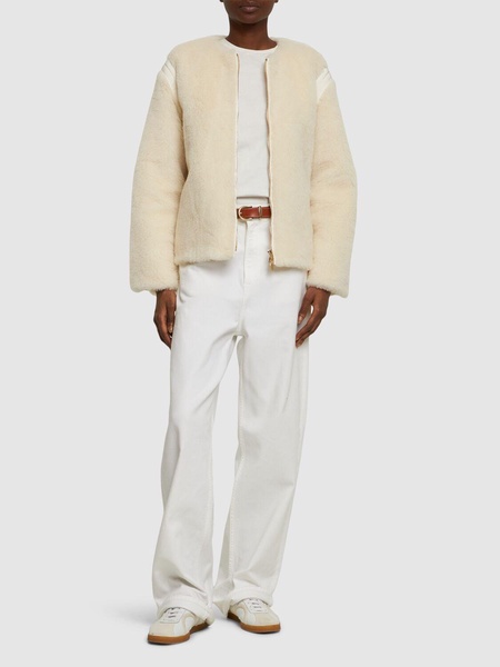 Panno wool blend collarless jacket