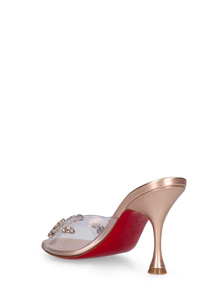85mm Degraqueen PVC & leather mules