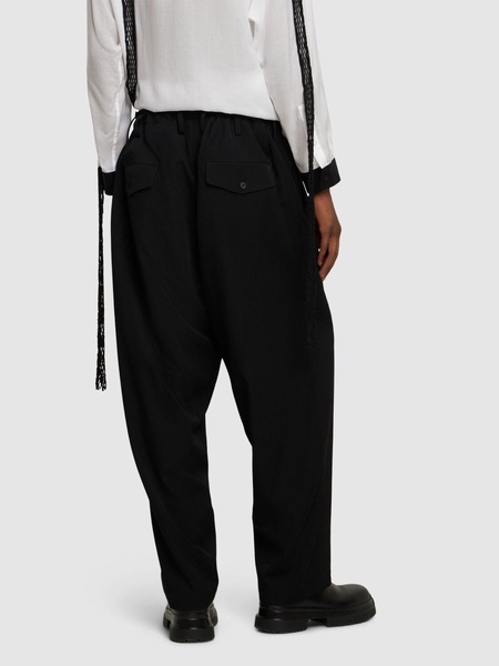 Wide wool pants