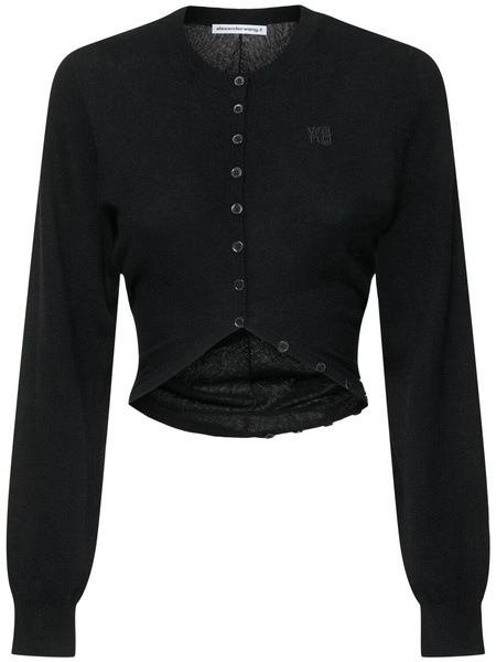 Cardigan w/ slit hem