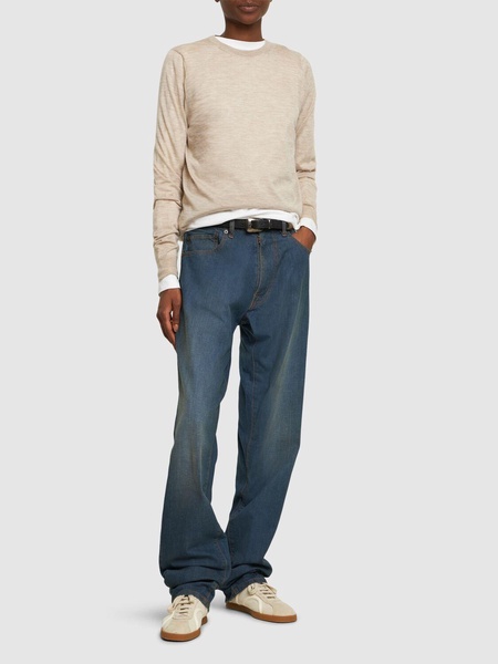 Five pocket straight denim jeans