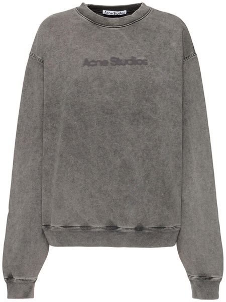 Cotton jersey logo crewneck sweatshirt