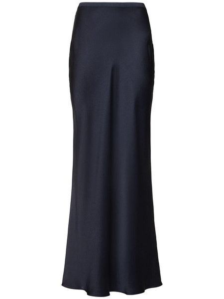 Bar silk satin maxi skirt