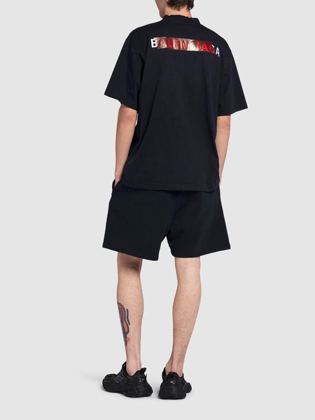 Taped logo cotton t-shirt