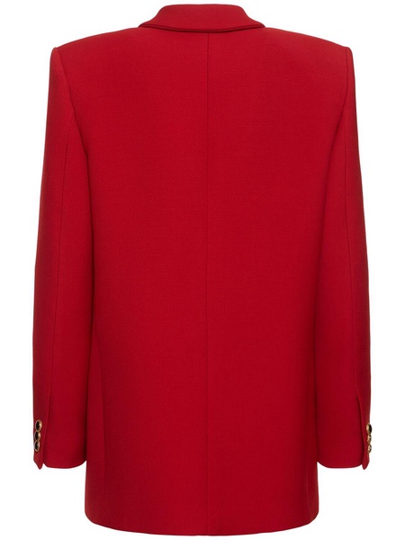 Oversized wool double breasted blazer