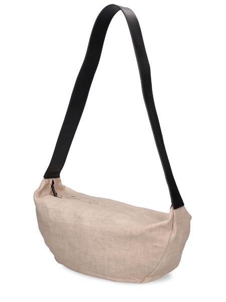 LVR Exclusive Small linen Crescent bag