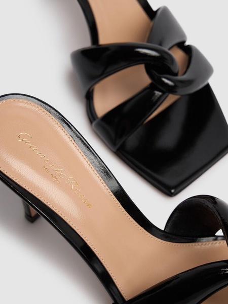 85mm Patent leather mules