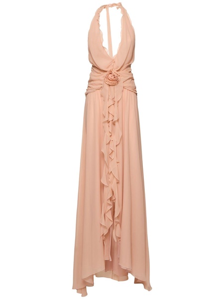Draped georgette dress